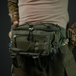 Сумка-бананка олива із водовідштовхувального матеріалу - Зображення 6