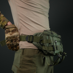 Сумка-бананка олива із водовідштовхувального матеріалу - Зображення 7