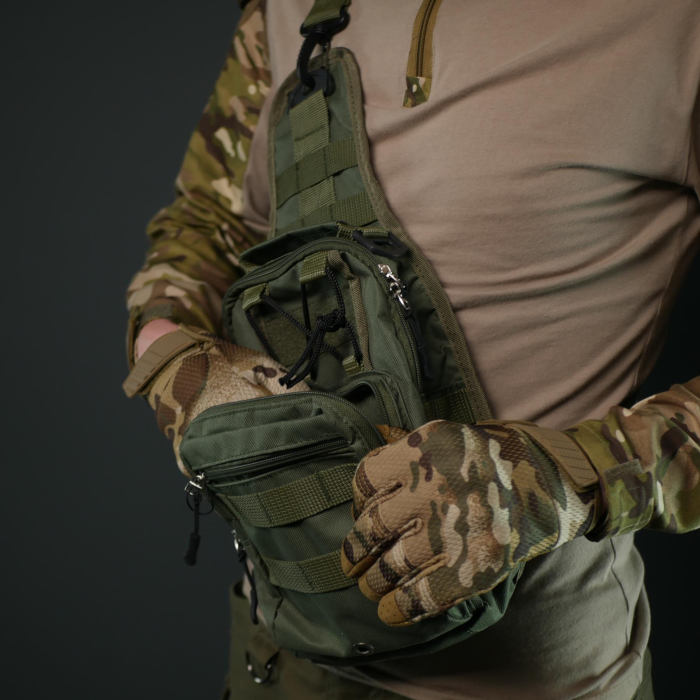 Сумка через плече — Хакі з MOLLE-системою - Зображення 10