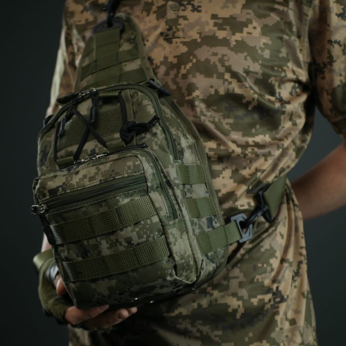 Сумка через плече — Піксель з MOLLE-системою - Зображення 10