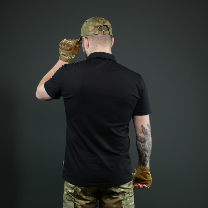 Тактична чорна футболка(поло) Militex - Зображення 7