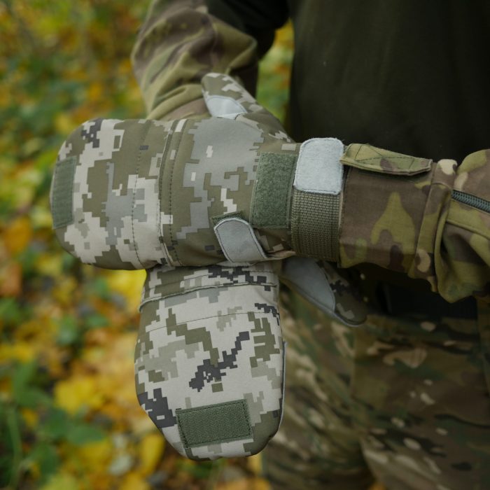 Зимові рукавиці піксель Softshell - Зображення 8