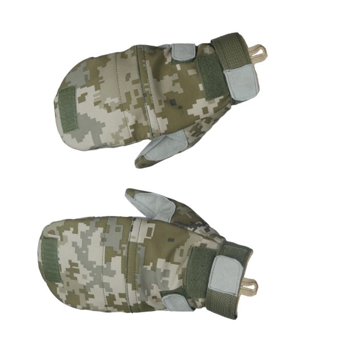 Зимові рукавиці піксель Softshell - Зображення 3