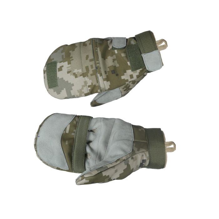 Зимові рукавиці піксель Softshell - Зображення 4