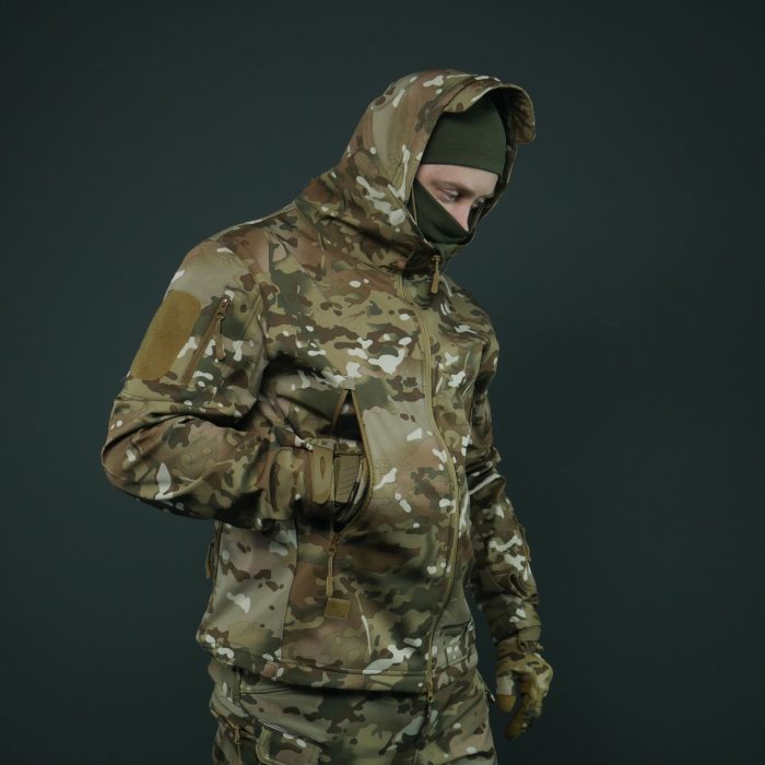 Тактичний демісезонний костюм Softshell Мультикам - Зображення 7
