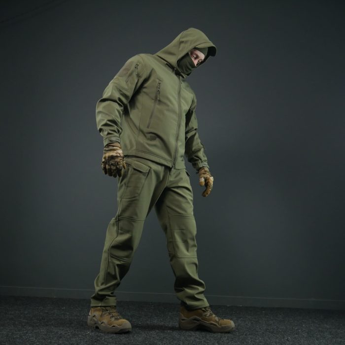 Тактичний демісезонний костюм Softshell Олива - Зображення 9