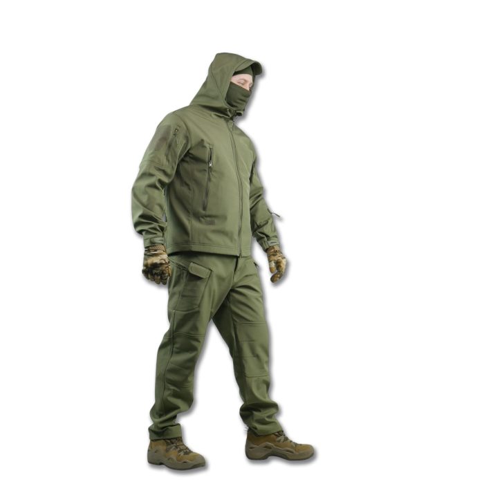 Тактичний демісезонний костюм Softshell Олива - Зображення 1