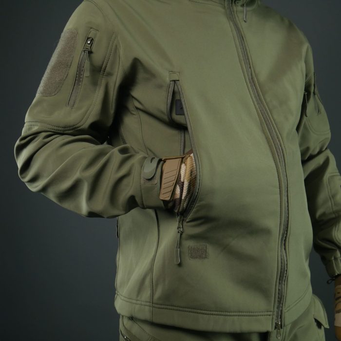 Тактичний демісезонний костюм Softshell Олива - Зображення 11