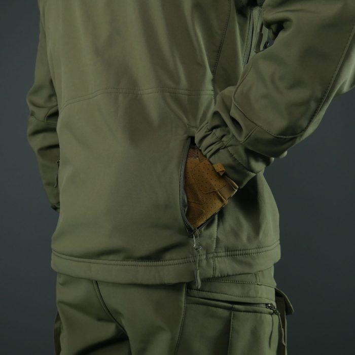 Тактичний демісезонний костюм Softshell Олива - Зображення 13