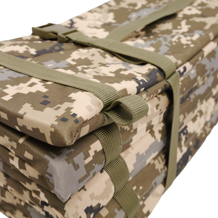 Розкладний каремат піксель посилений (20мм+стропа) Kiborg К-2 - Зображення 5