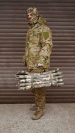 Розкладний каремат піксель посилений (20мм+стропа) Kiborg К-2 - Зображення 6