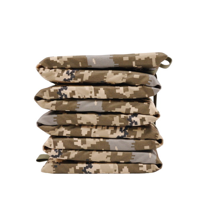 Розкладний каремат піксель посилений (20мм+стропа) Kiborg К-2 - Зображення 4