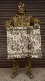 Розкладний каремат піксель посилений (20мм+стропа) Kiborg К-2 - Зображення 8