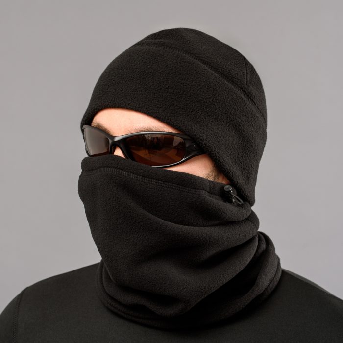 Теплий Комплект Шапка + Баф "BLACK" (Фліс) - Зображення 1