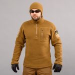 Толстовка тактична 1/4 Zip "TRAVEL DEFENCE" COYOTE (Мікрофліс)