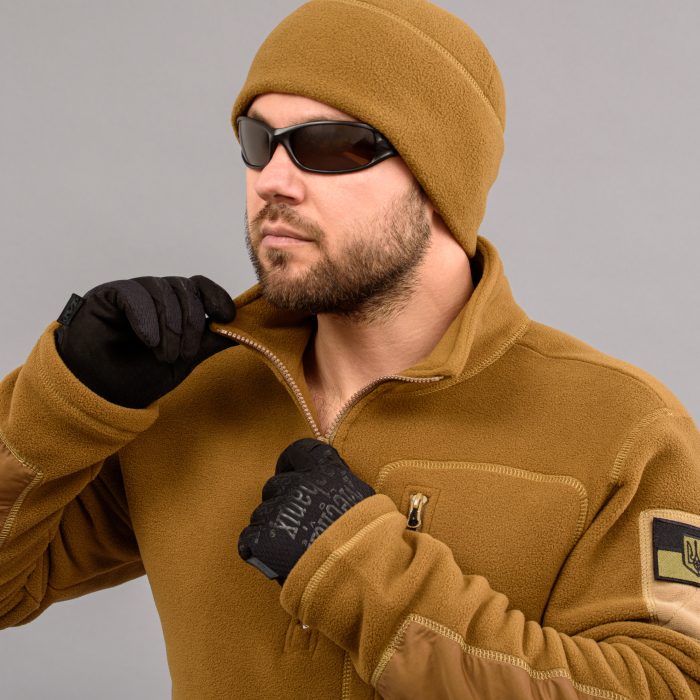 Толстовка тактична 1/4 Zip "TRAVEL DEFENCE" COYOTE (Мікрофліс) - Зображення 4