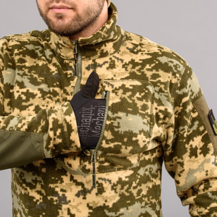 Толстовка тактична 1/4 Zip "TRAVEL DEFENCE" УКРПІКСЕЛЬ ММ14 (Мікрофліс) - Зображення 5