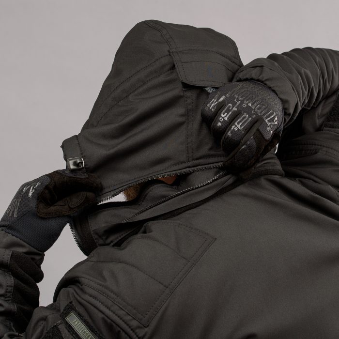 Толстовка з капюшоном "ANTITERROR II" BLACK (Фліс + Мембрана) - Зображення 5