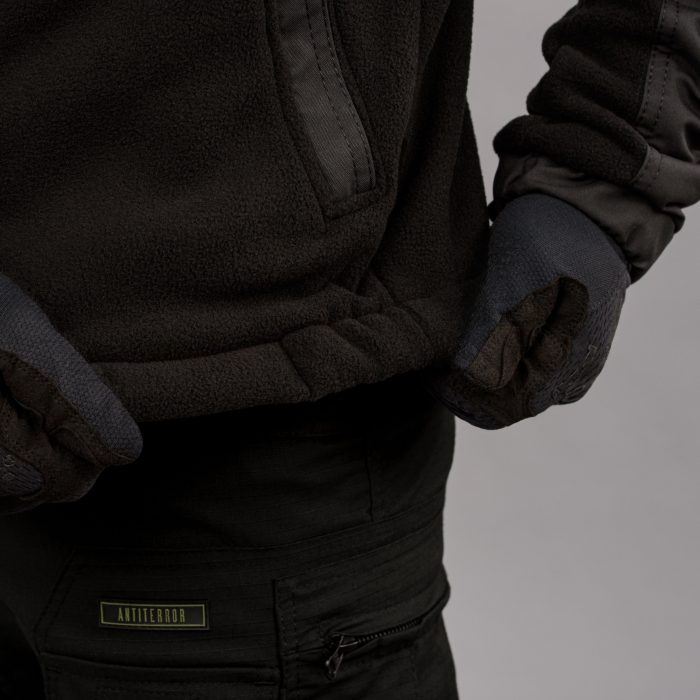 Толстовка з капюшоном "ANTITERROR II" BLACK (Фліс + Мембрана) - Зображення 9