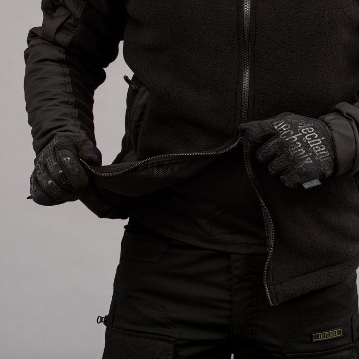 Толстовка з капюшоном "ANTITERROR II" BLACK (Фліс + Мембрана) - Зображення 10