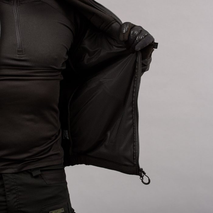 Толстовка з капюшоном "ANTITERROR II" BLACK (Фліс + Мембрана) - Зображення 11