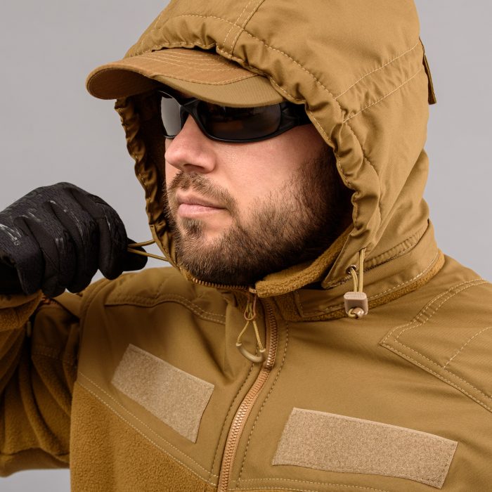 Толстовка з капюшоном "ANTITERROR II" COYOTE (Фліс + Мембрана) - Зображення 4