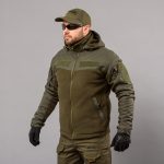 Толстовка з капюшоном "ANTITERROR II" OLIVE (Фліс + Мембрана) - Зображення 2