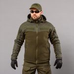 Толстовка з капюшоном "ANTITERROR II" OLIVE (Фліс + Мембрана)