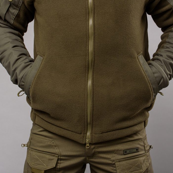 Толстовка з капюшоном "ANTITERROR II" OLIVE (Фліс + Мембрана) - Зображення 9