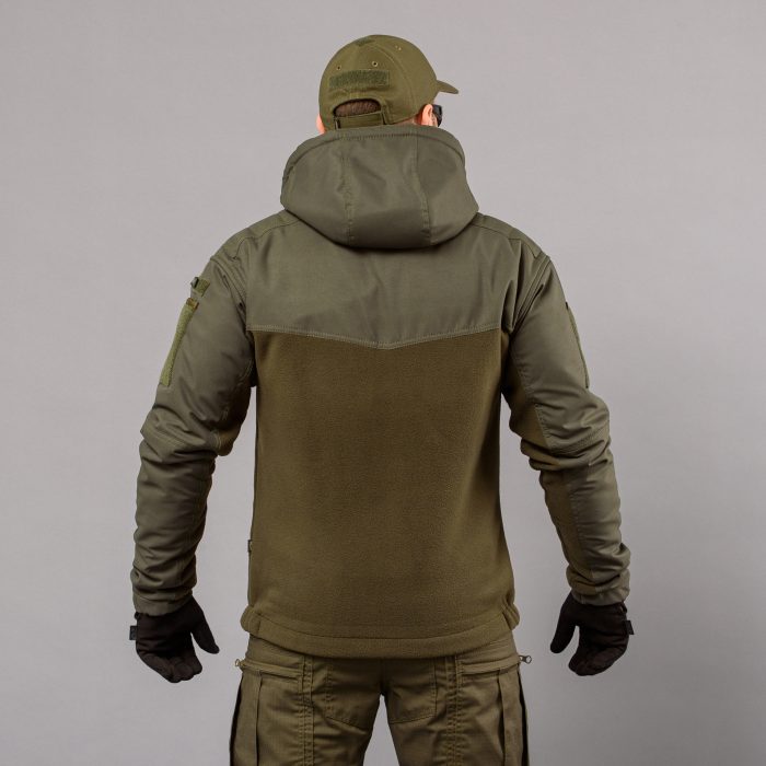Толстовка з капюшоном "ANTITERROR II" OLIVE (Фліс + Мембрана) - Зображення 3
