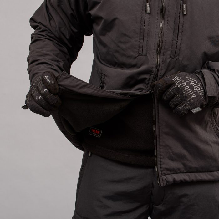 Вітровка "TRAVEL DEFENCE" BLACK (Таслан + Мікрофліс) - Зображення 6