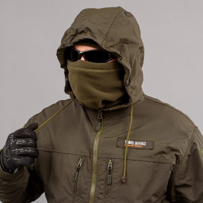 Вітровка "TRAVEL DEFENCE" DARK OLIVE (Таслан + Мікрофліс) - Зображення 10