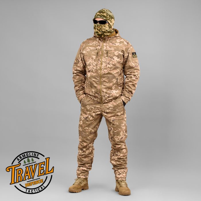 Вітровка "TRAVEL DEFENCE" УКРПІКСЕЛЬ ММ14 (Таслан + Мікрофліс) - Зображення 12