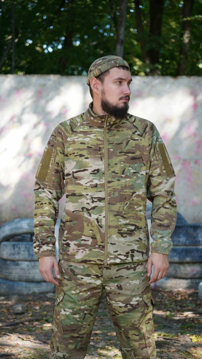 Вітрозахисна флісова кофта Militex mod. 6 — Мультикам - Зображення 6