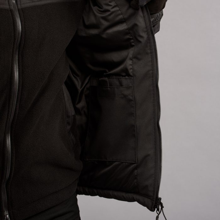 Жилетка утеплена, з капюшоном "ANTITERROR II" BLACK (Мембрана + Синтепон) - Зображення 10