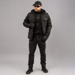 Жилетка утеплена, з капюшоном "ANTITERROR II" BLACK (Мембрана + Синтепон) - Зображення 11