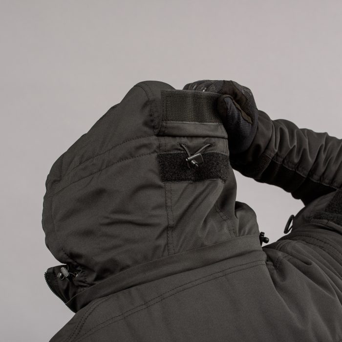 Жилетка утеплена, з капюшоном "ANTITERROR II" BLACK (Мембрана + Синтепон) - Зображення 5