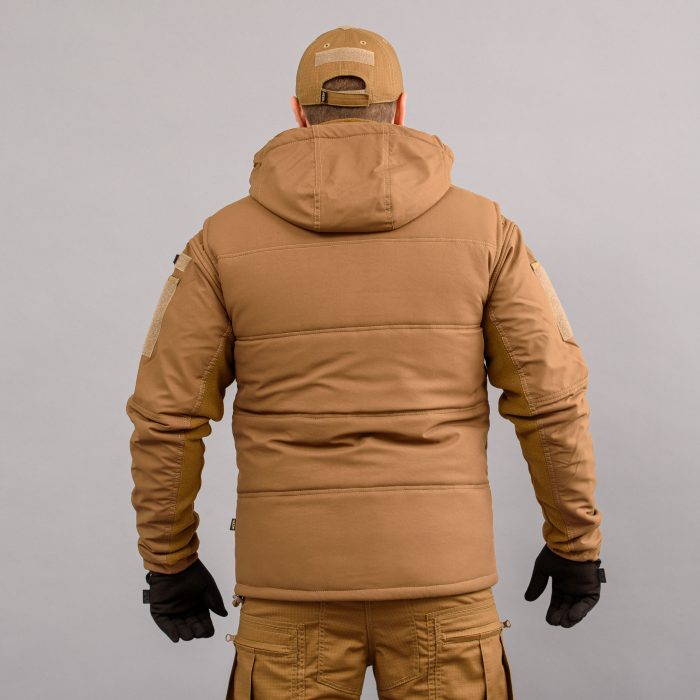 Жилетка утеплена з капюшоном "ANTITERROR II" COYOTE (Мембрана + Синтепон) - Зображення 3
