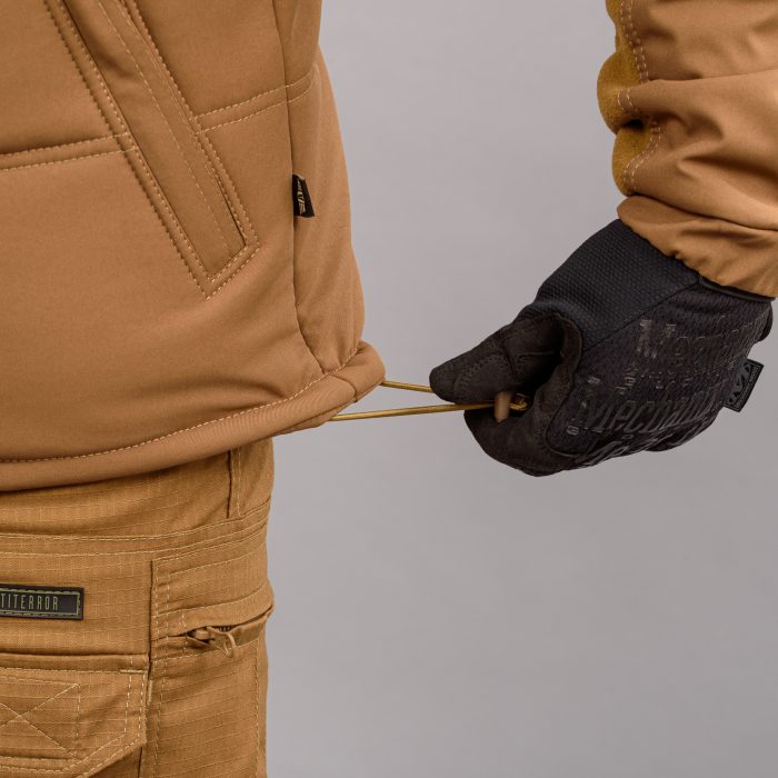 Жилетка утеплена з капюшоном "ANTITERROR II" COYOTE (Мембрана + Синтепон) - Зображення 9