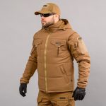 Жилетка утеплена з капюшоном "ANTITERROR II" COYOTE (Мембрана + Синтепон) - Зображення 2