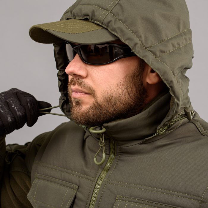 Жилетка утеплена, з капюшоном "ANTITERROR II" OLIVE (Мембрана + Синтепон) - Зображення 4