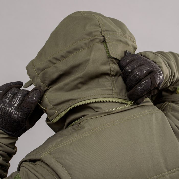 Жилетка утеплена, з капюшоном "ANTITERROR II" OLIVE (Мембрана + Синтепон) - Зображення 5