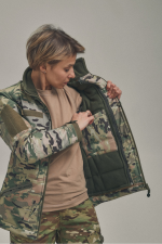 Зимова утеплена жіноча FS куртка-трансформер Soft Shell 2в1, мультикам - Зображення 6