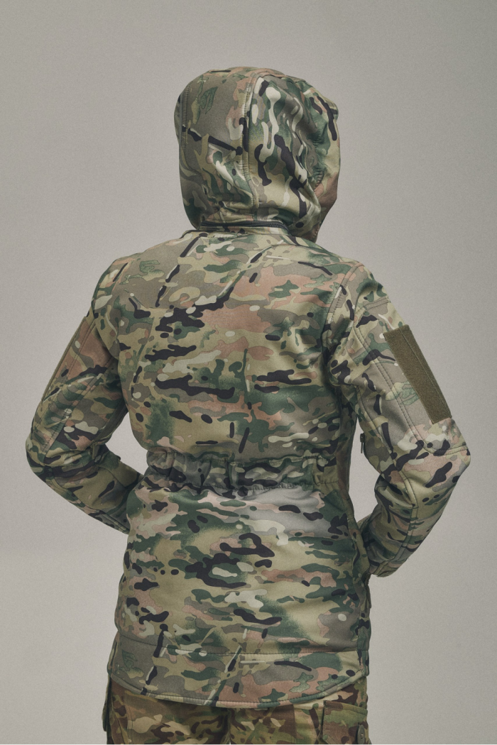 Зимова утеплена жіноча FS куртка-трансформер Soft Shell 2в1, мультикам - Зображення 4