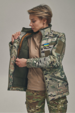 Зимова утеплена жіноча FS куртка-трансформер Soft Shell 2в1, мультикам - Зображення 8