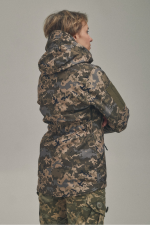 Зимова утеплена жіноча FS куртка-трансформер Soft Shell 2в1, піксель - Зображення 5