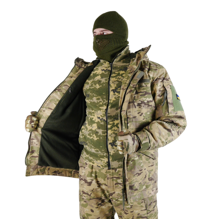 Зимовий костюм (бушлат+штани) мультикам - Зображення 7