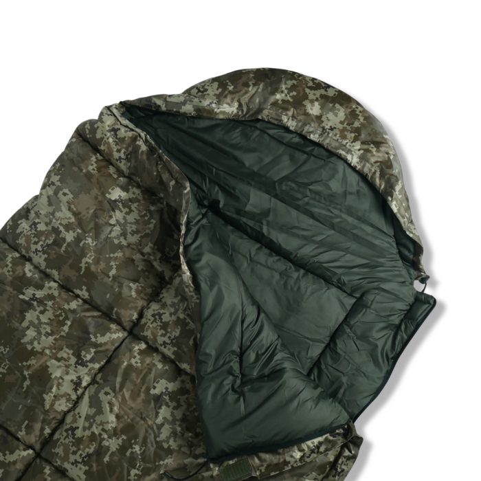 Зимовий спальний мішок Kiborg "Alaska Duspo" -20°C піксель (85x210) - Зображення 4