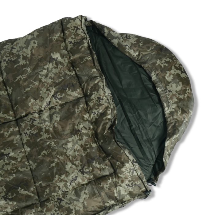 Зимовий спальний мішок Kiborg "Alaska Duspo" -20°C піксель (85x210) - Зображення 3