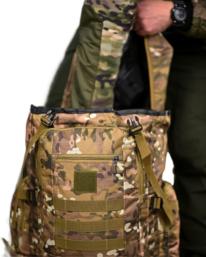 Рюкзак тактичний 70 л. із зносостійкого, водонепроникного матеріалу МУЛЬТИКАМ - Зображення 5